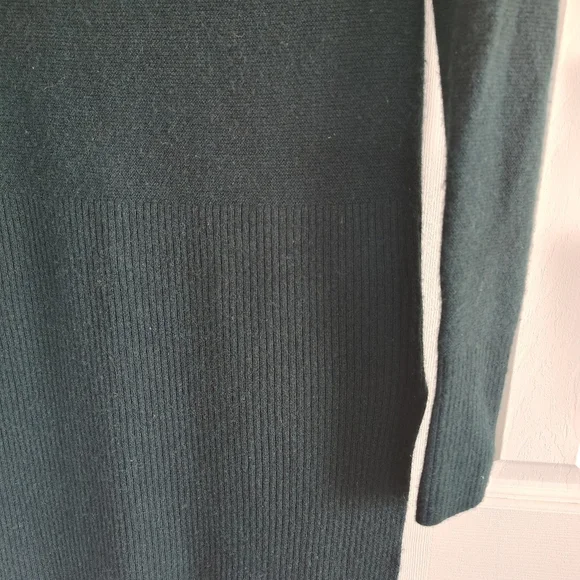 Tahari Pure Luxe Cashmere Tunic Top Dress Sweater Green XS - Picture 5 of 12